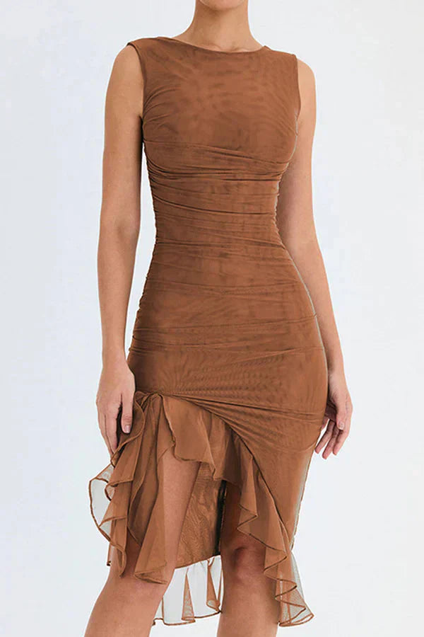 Charlotte - Ruffled Midi Dress
