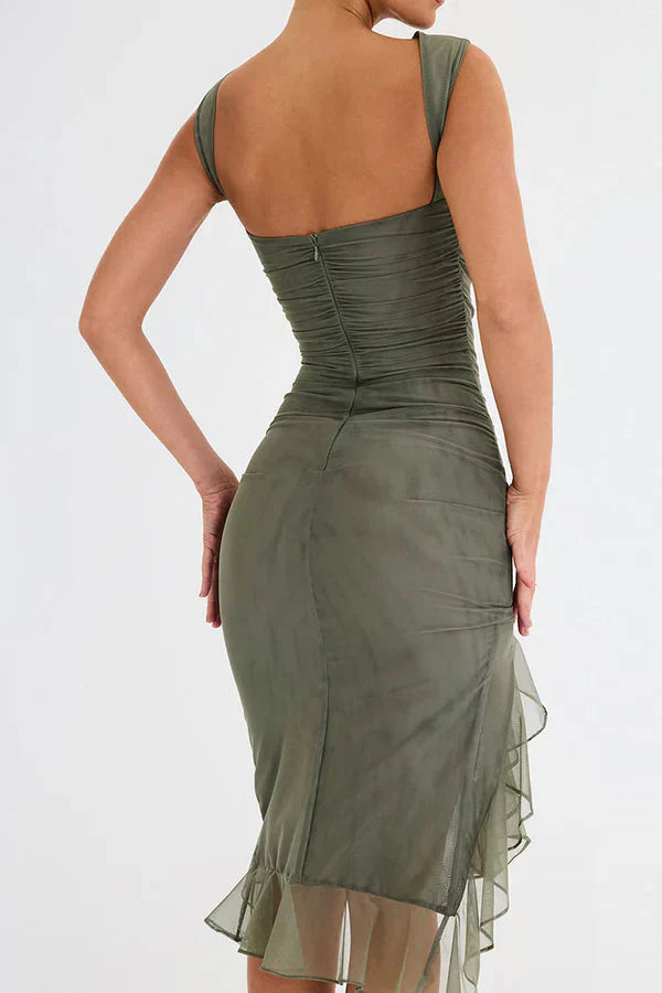 Charlotte - Ruffled Midi Dress