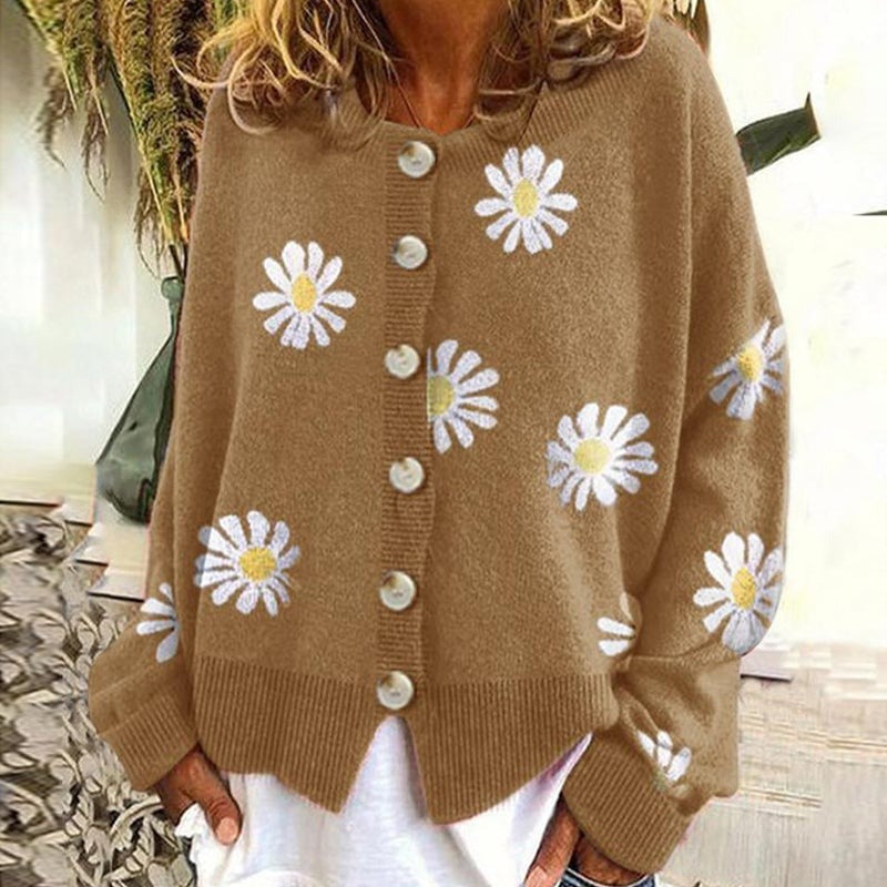 Angel Cute Cardigan With Daisies