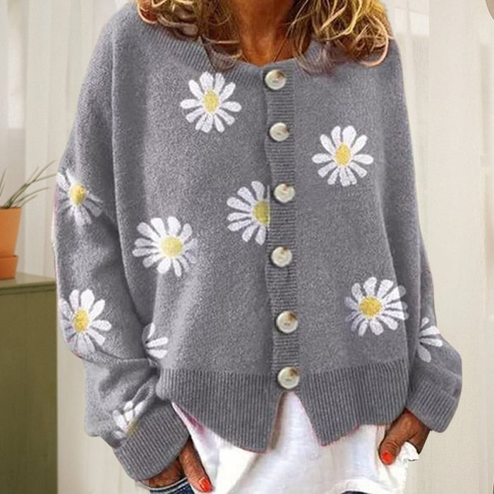 Angel Cute Cardigan With Daisies