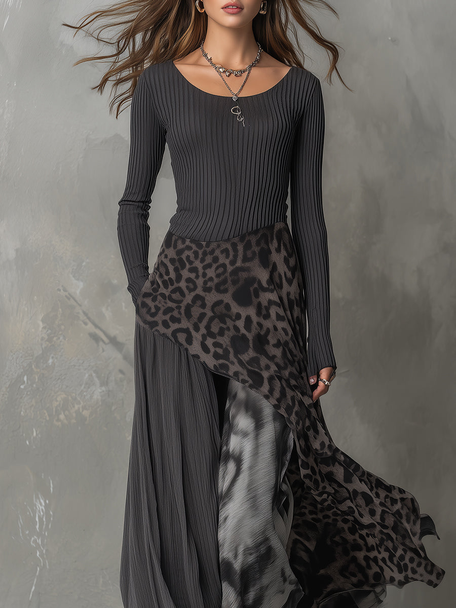 Martina | Bohemian Leopard-Print Maxi Dress