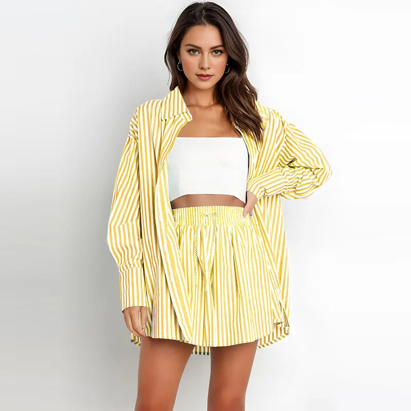 TIFYT - Chic Striped Collared Shirt