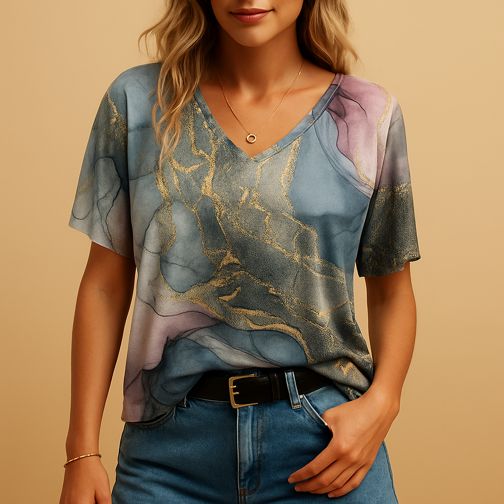 Marissa Women's Boho Top with Relaxed Fit and Decorative Accents