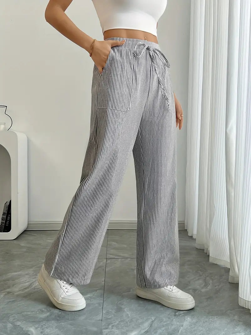 Karina | Striped Wide-Leg Pants