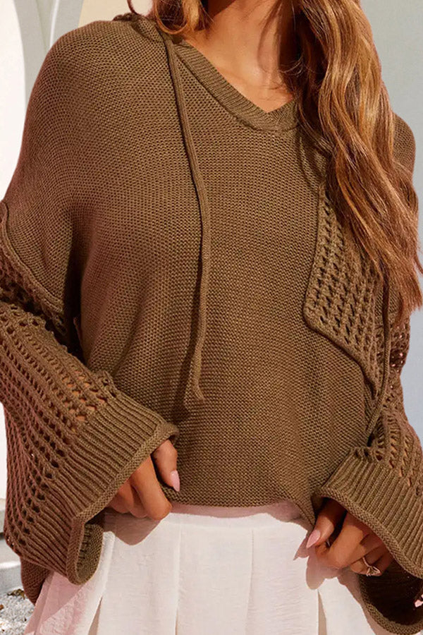 CHAMILIA | Cutout pocket pullover hooded top