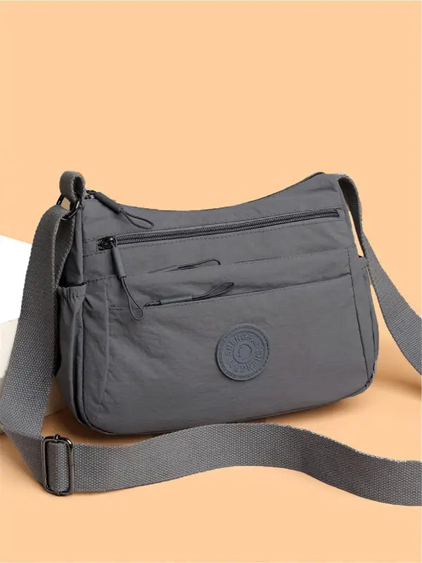 BETINAT - Solid Color Multi-Pocket Crossbody High-Quality