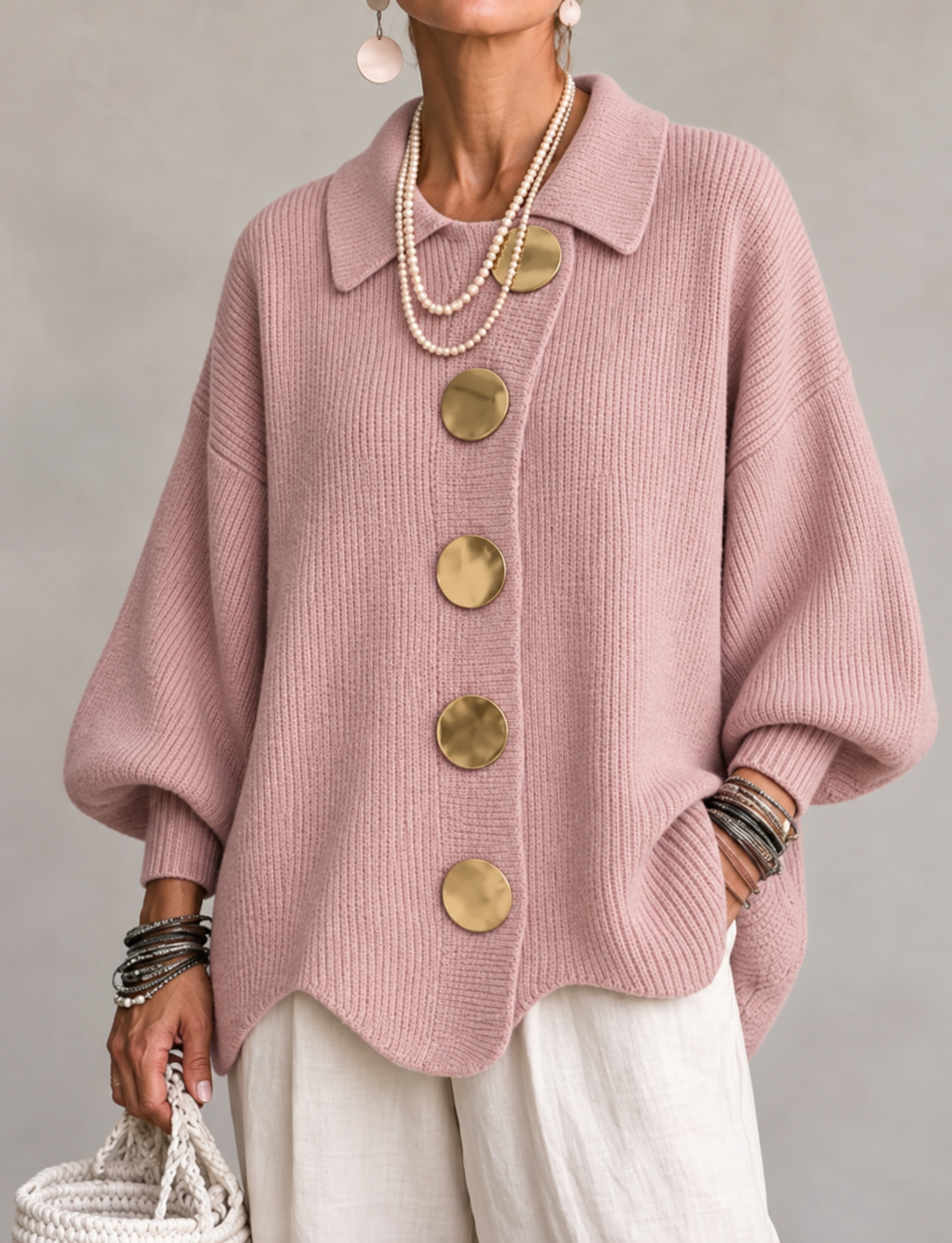 Eleanor Oversized Collared Cardigan