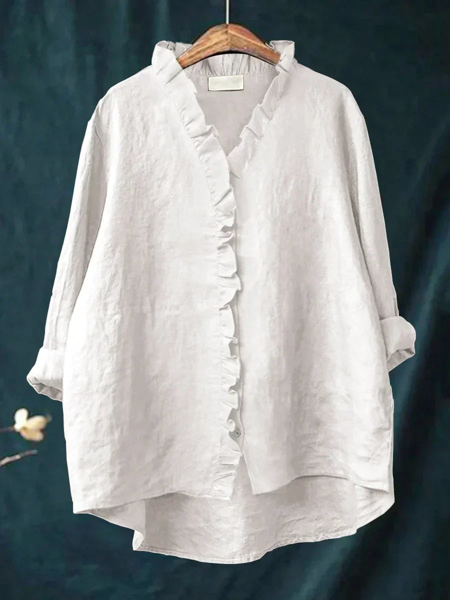 Geraldine | Ruffle Collar Shirt