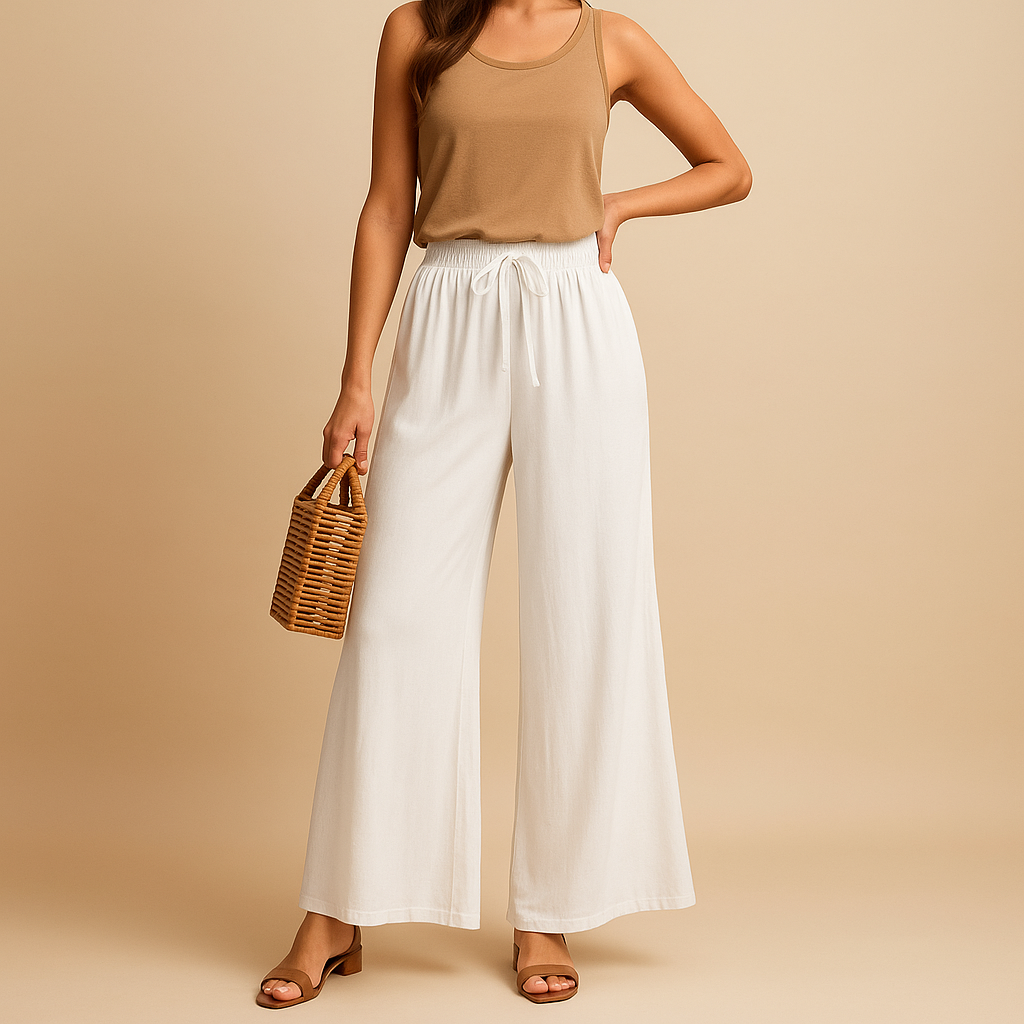 Yara Women's Chic High-Waisted Wide-Leg Trousers