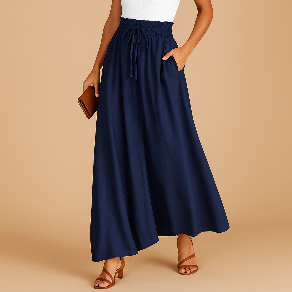 Yara Women's Chic High-Waisted Wide-Leg Trousers
