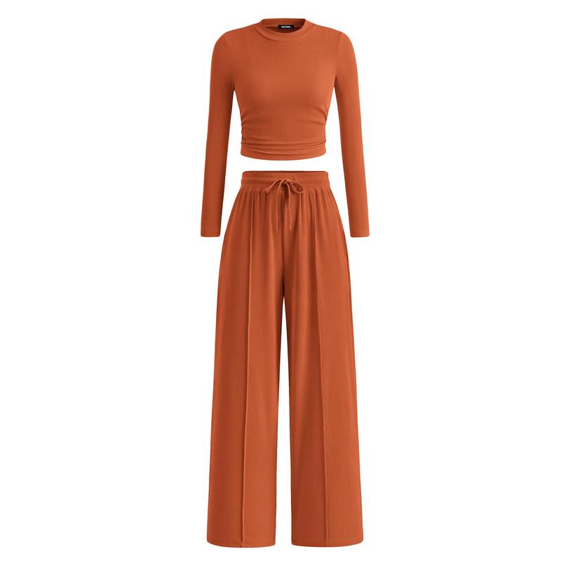 MIRELAT - Ribbed Knit Long Sleeve Crop