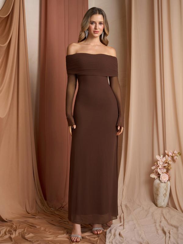 DARCIET - Off Shoulder Ruched Sequin Bodycon