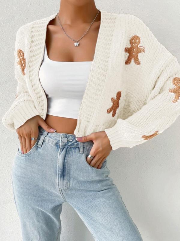 HEIDIT - Open Front Knit Cardigan