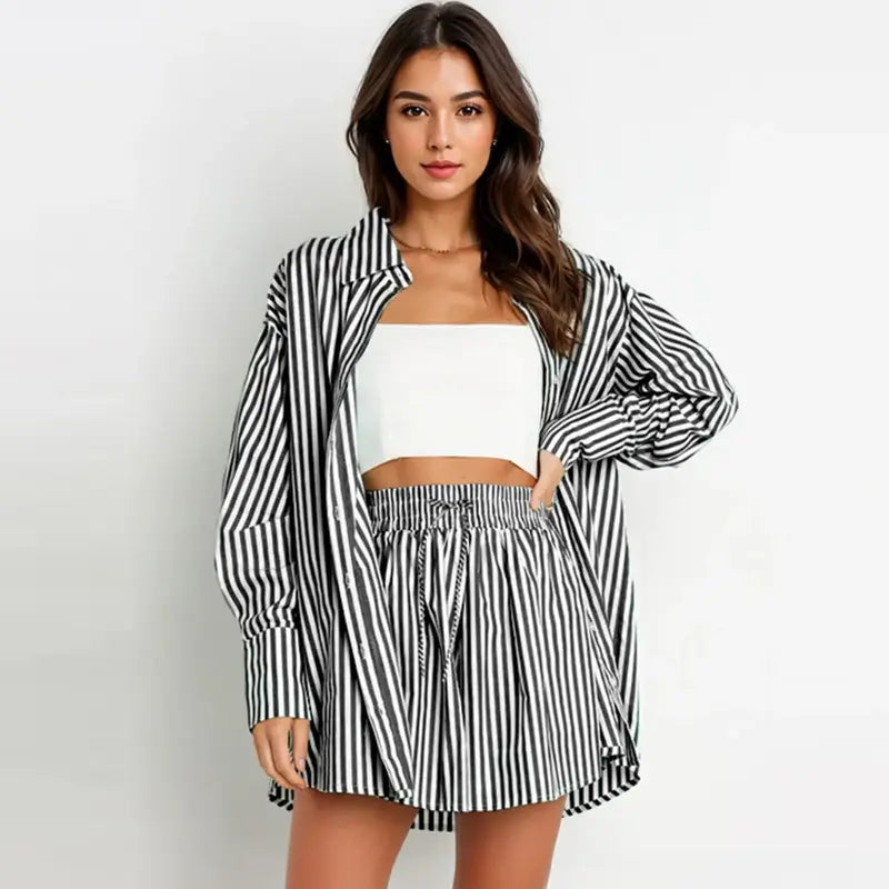 TIFYT - Chic Striped Collared Shirt