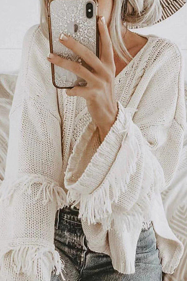 LLS | TASSEL KNIT SWEATER