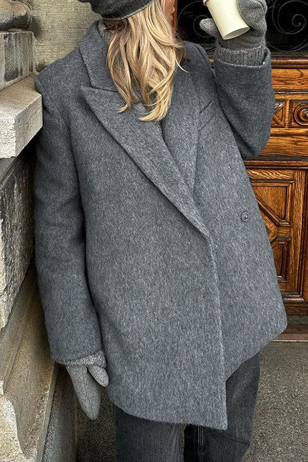 Long-sleeved high-quality thick suit woolen jacket