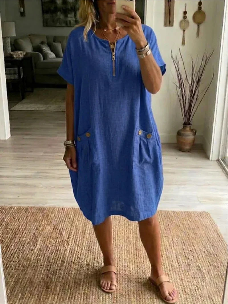 Pascale™ | Zip-Front Maxi Dress