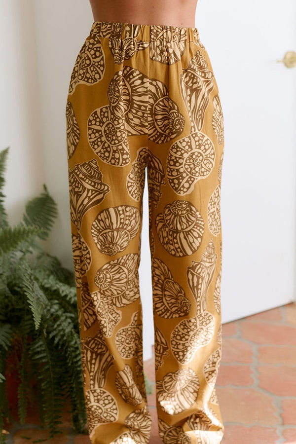 Monet sea change print trouser suit