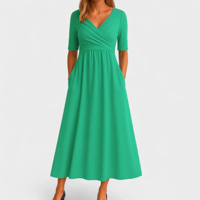 Harper the elegant A-line midi dress