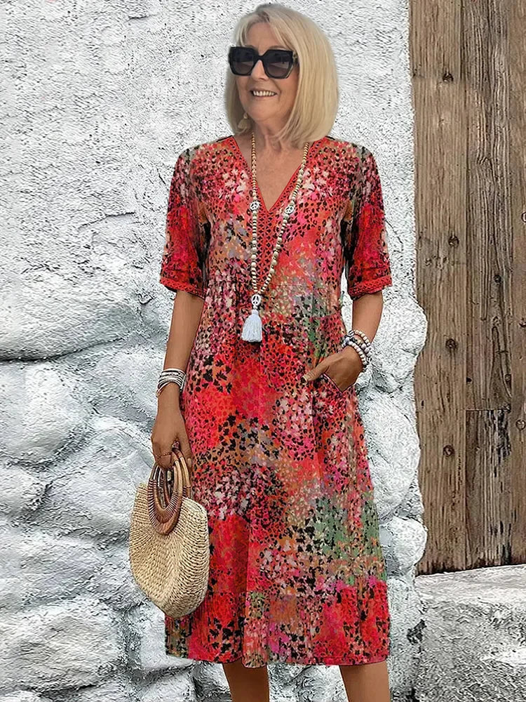 Haly - Vibrant Mid Length Dress