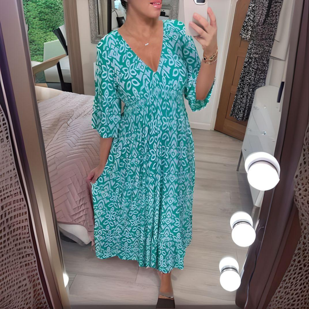 Lun - Boho Printed Dress