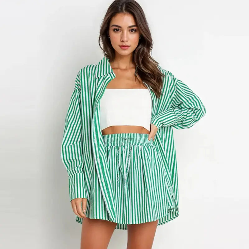 TIFYT - Chic Striped Collared Shirt