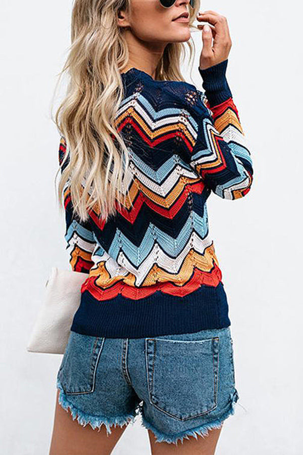 MAKE A RAINBOW STRIPES SWEATER