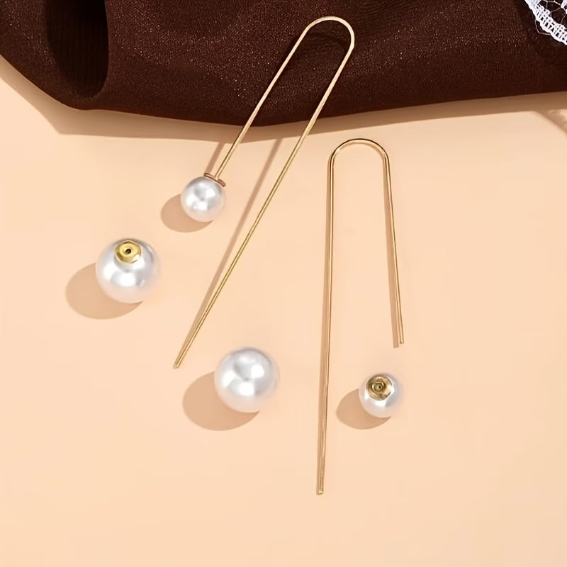 Statement earrings with radiant pearl