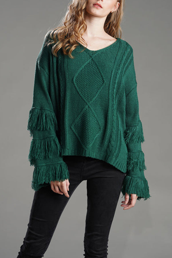 LLS | TASSEL KNIT SWEATER