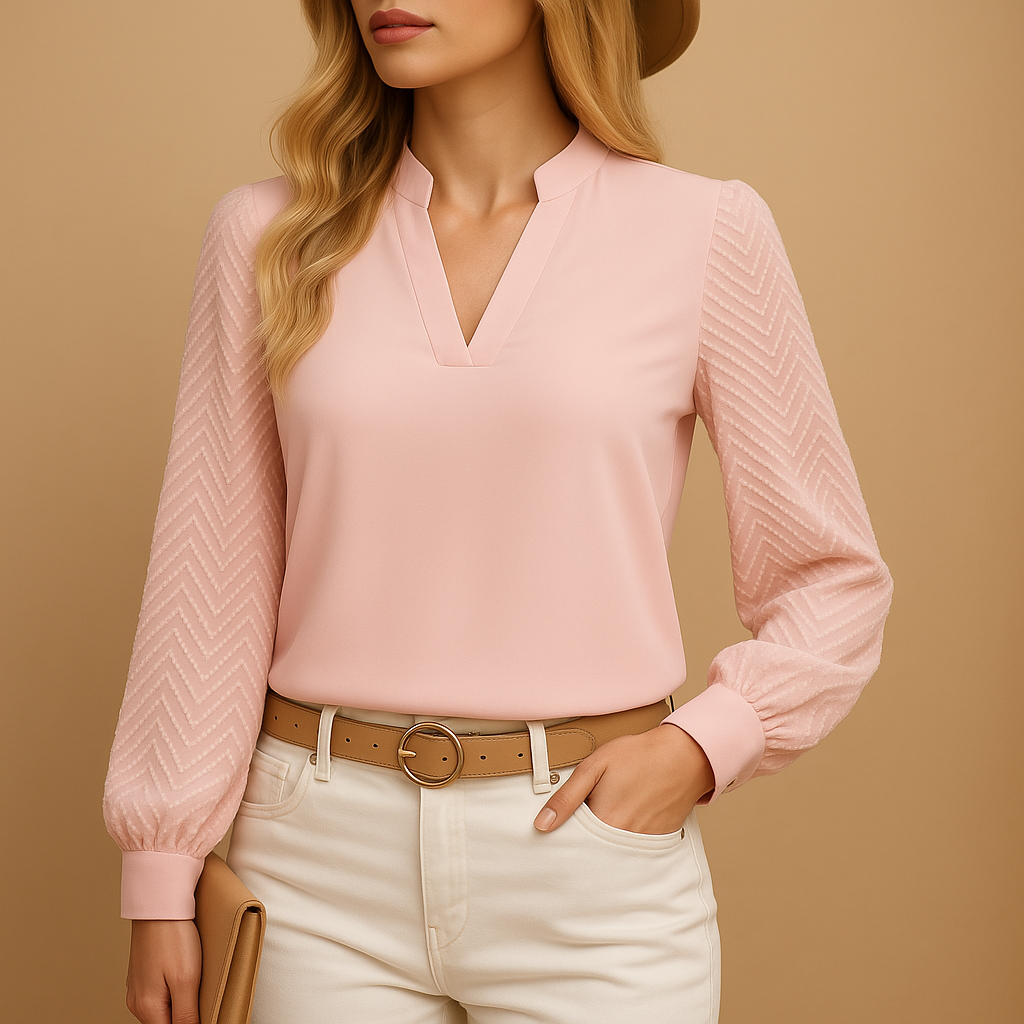 Chic V-Neck Women's Top | Noa