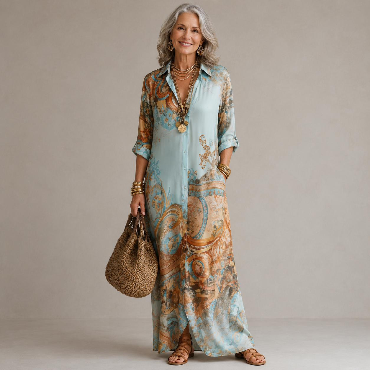 Evalexy™ - Maxi Dress Print Luxury