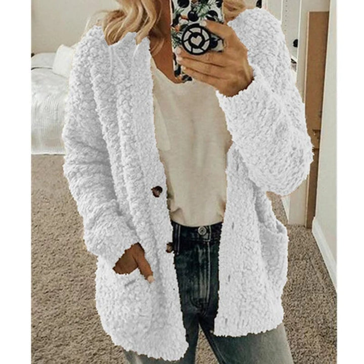 CQI Autumn And Winter Plus Size Cardigan Casual Velvet Short Jacket