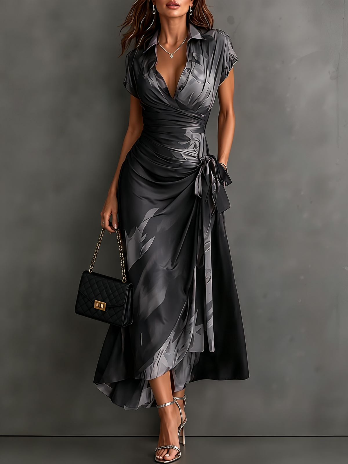 Camille | Elegant Wrap Midi Dress