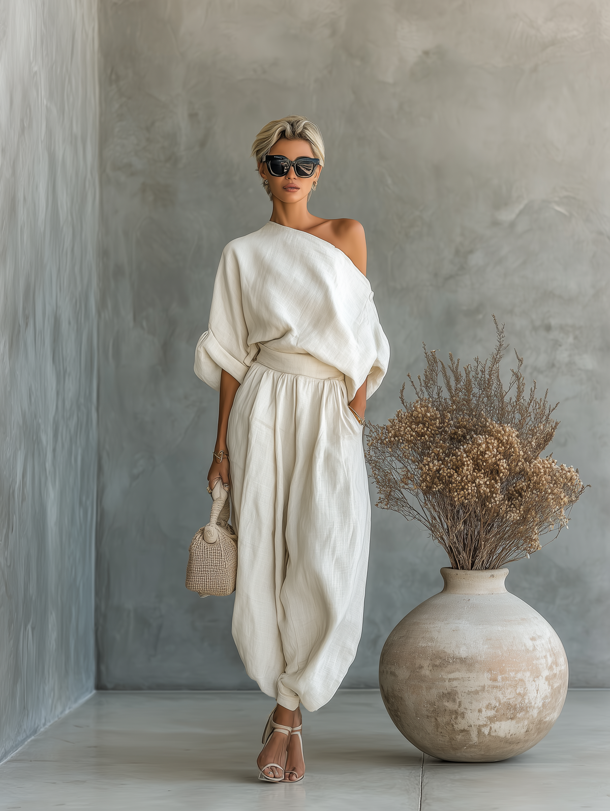 Selene | Relaxed Draped Two-Piece Set