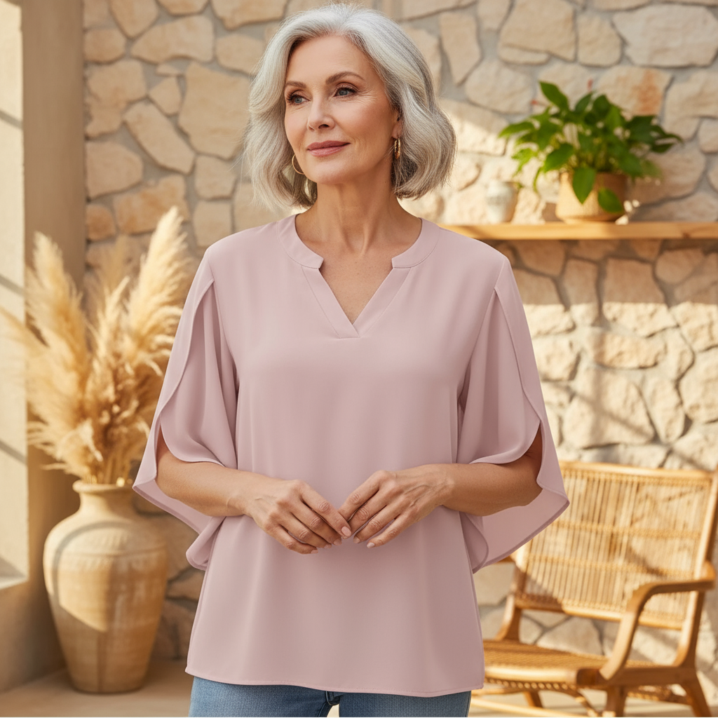 Katelina - Elegant V-Neck Top