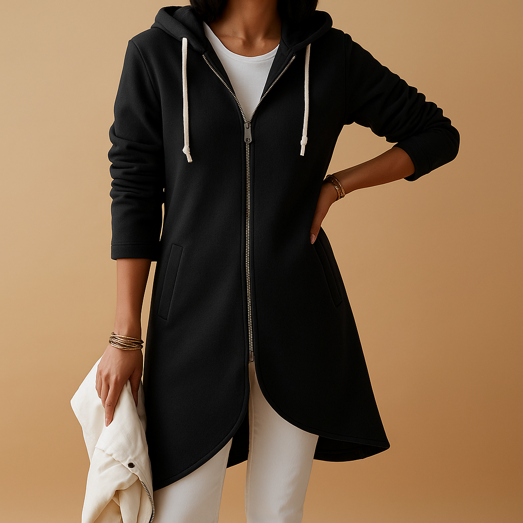 Yara Women's Zippered Knitted Casual Cardigan