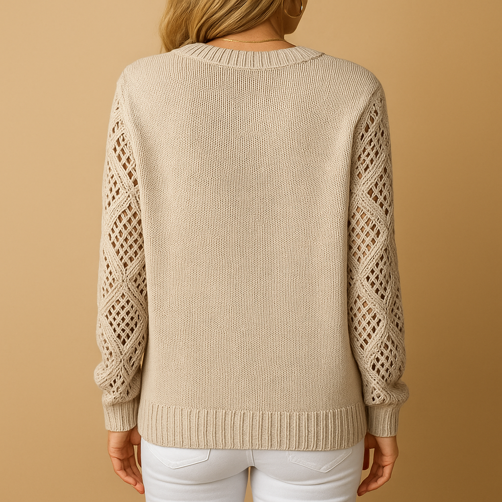 Livia Openwork Pattern Knitted Sweater for Women