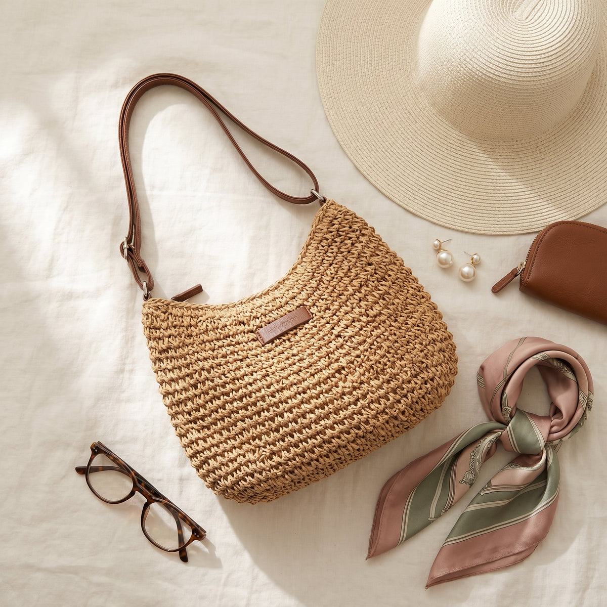 Simona | Woven Shoulder Bag