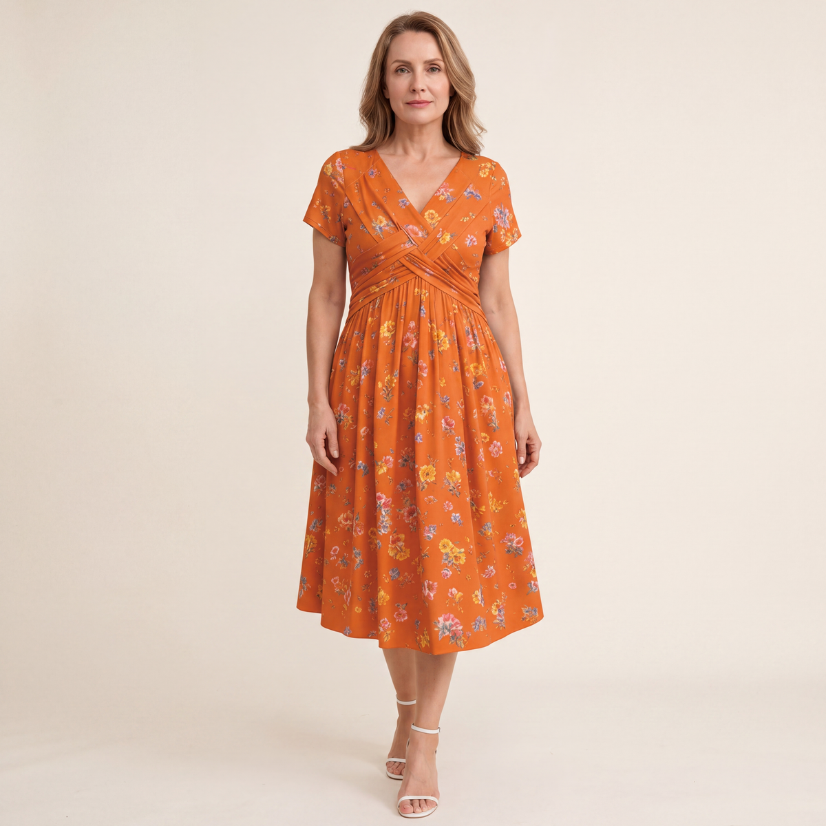 Theresa™ Floral Twist Waist Dress