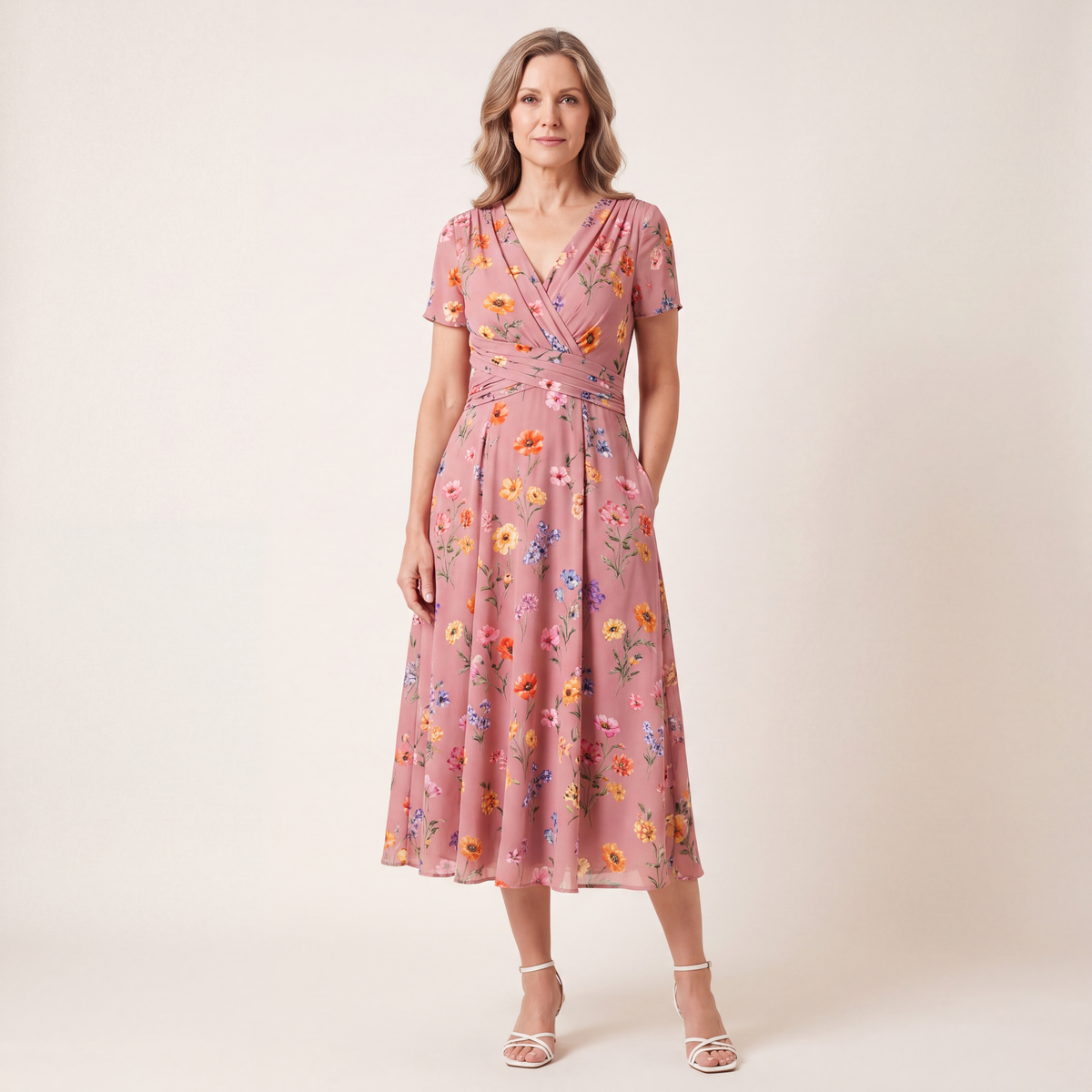 Theresa™ Floral Twist Waist Dress