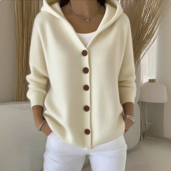 Mila Effortless Comfort  Soft Hooded Knit Cardigan