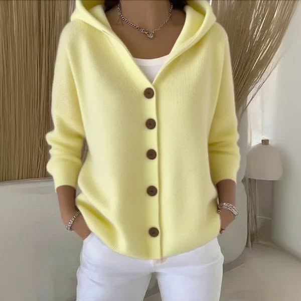 Mila Effortless Comfort  Soft Hooded Knit Cardigan