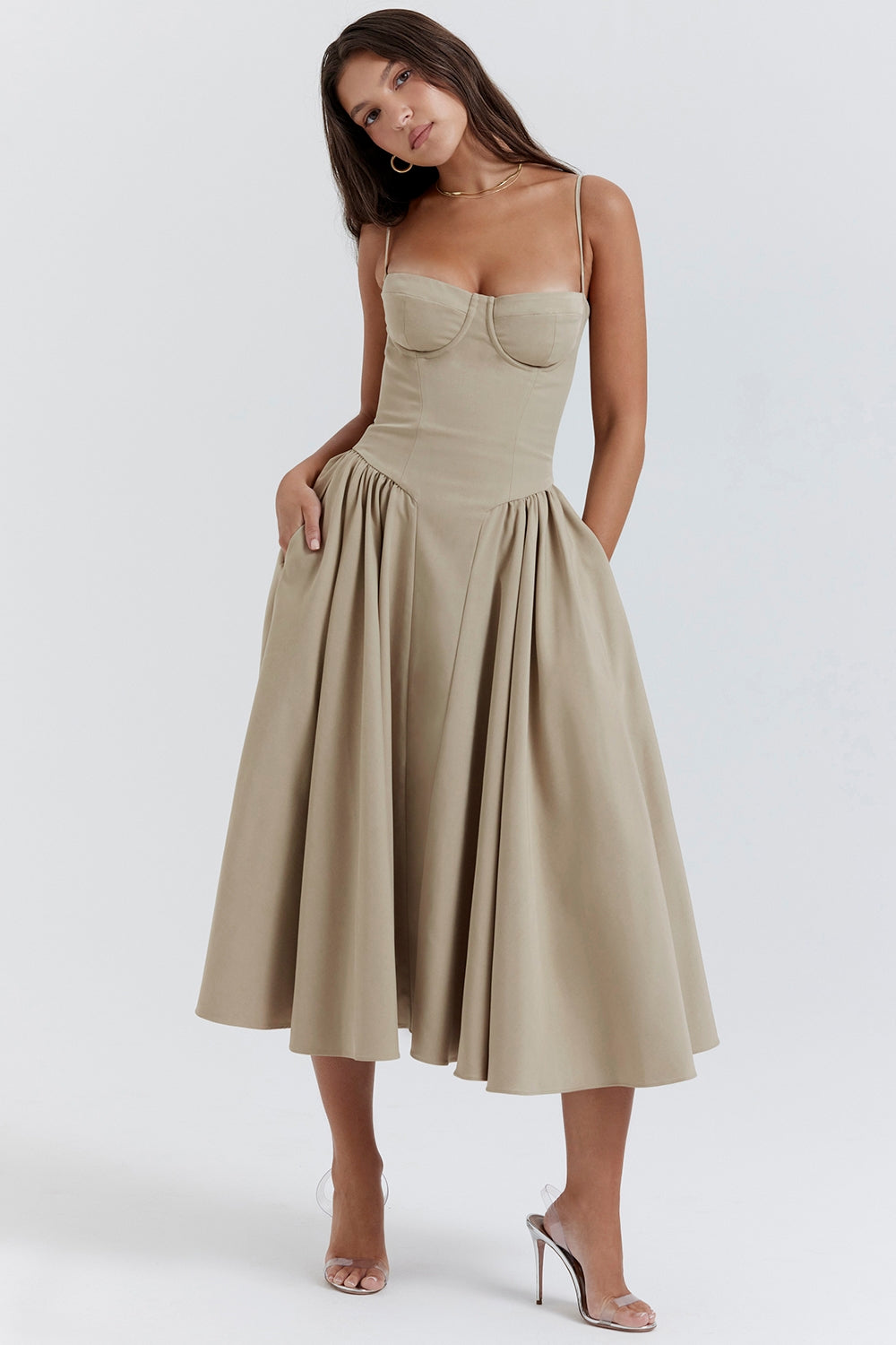 Marleen | Corset Midi Dress