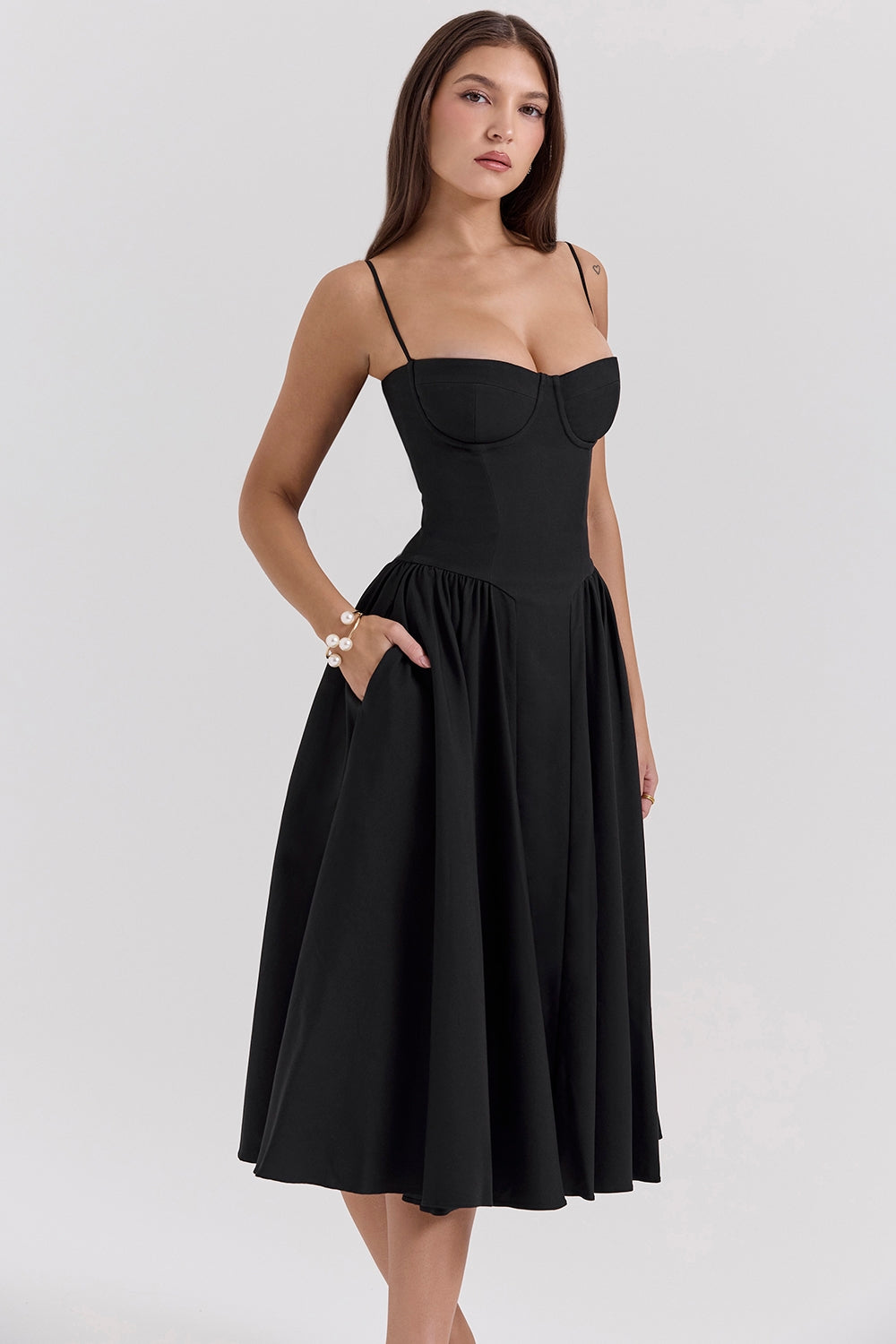 Marleen | Corset Midi Dress
