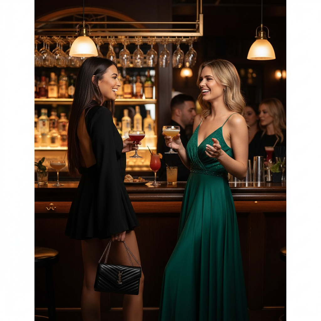 Lidia Elegant Backless A-Line Dress with Bell Sleeves
