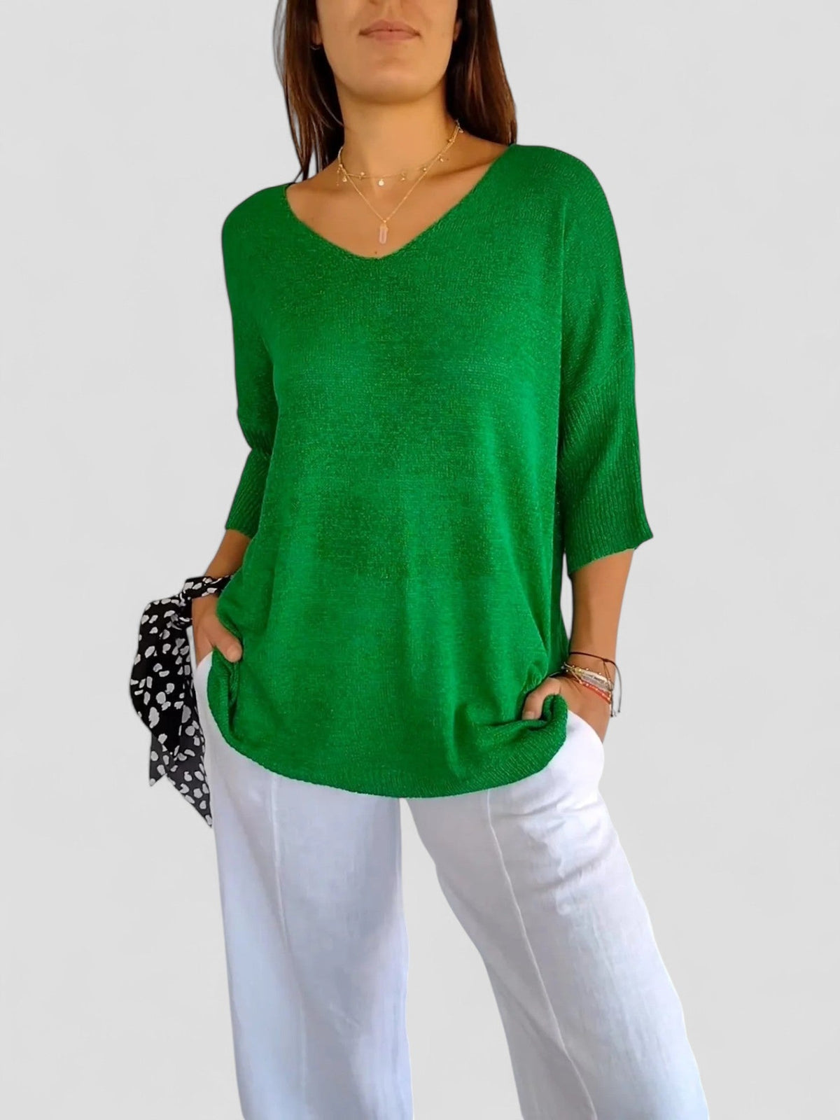 Aurea - VNeck Knit Top