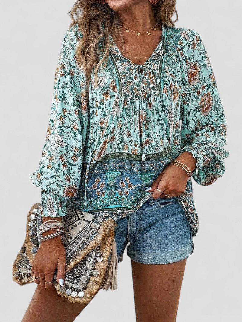 Elena - Summer Floral Top