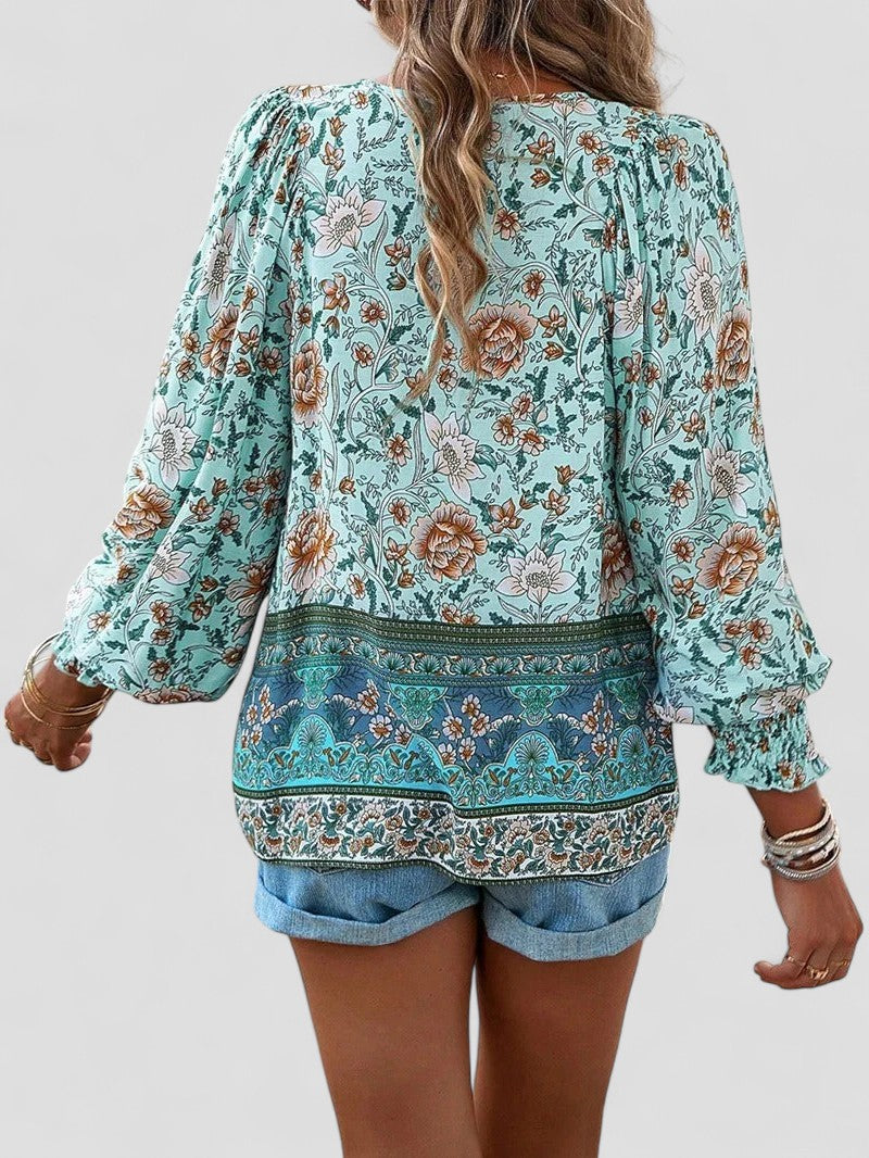 Elena - Summer Floral Top