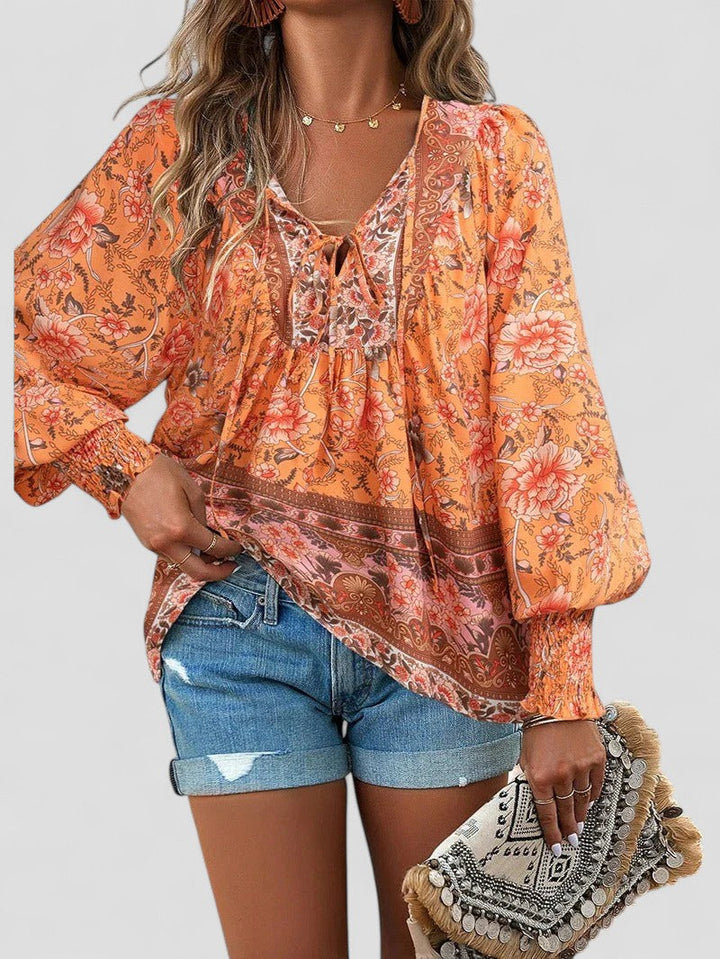 Elena - Summer Floral Top