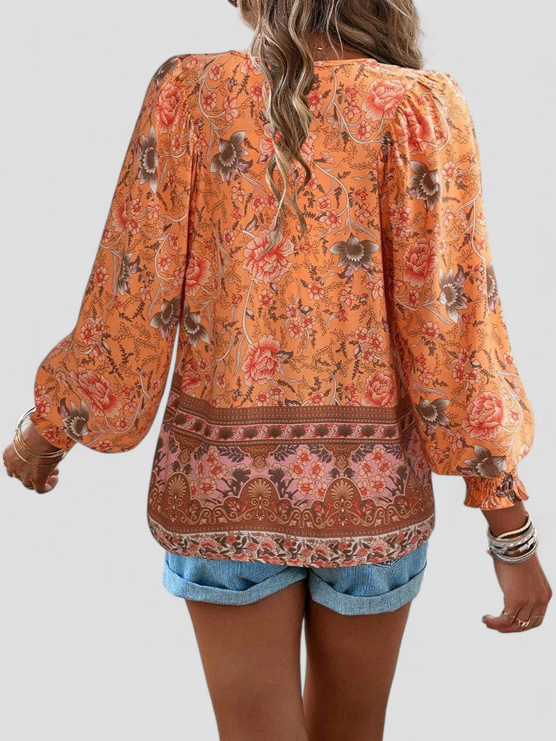 Elena - Summer Floral Top